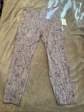 Athleta Lavender Heathered Textured Leggings